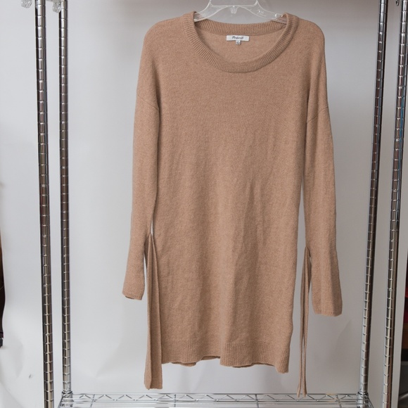 madewell tie cuff sweater dress